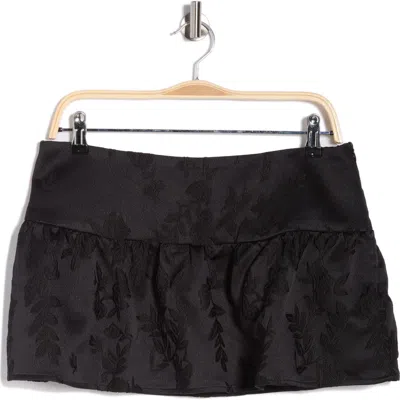 Motel Raffita Satin Jacquard Miniskirt In Multi