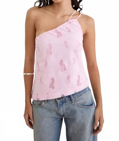 Motel Rocks Beline Top In Pink In Animal Print