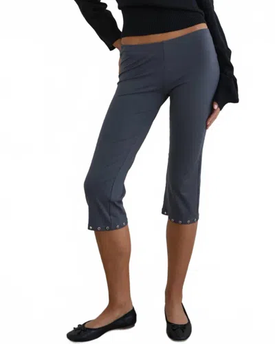 Motel Rocks Kyogai Capri Trouser In Jersey Ocean Storm In Gray