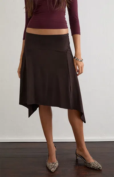 Motel Rocks Women's Bilur Waterfall Midi Skirt In Brown