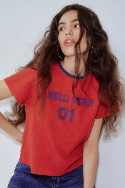 Motel Sakha Adrenaline Red Graphic Tee