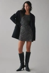 Motel Sartika Giraffe Print Mesh Bell Sleeve Mini Dress In Giraffe, Women's At Urban Outfitters In Giraffe