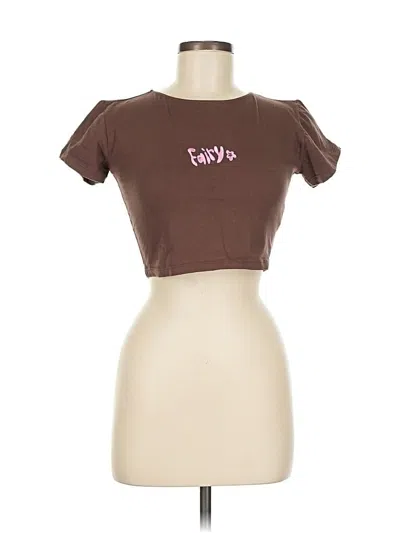 Pre-owned Motel Short Sleeve T-shirt In Brown