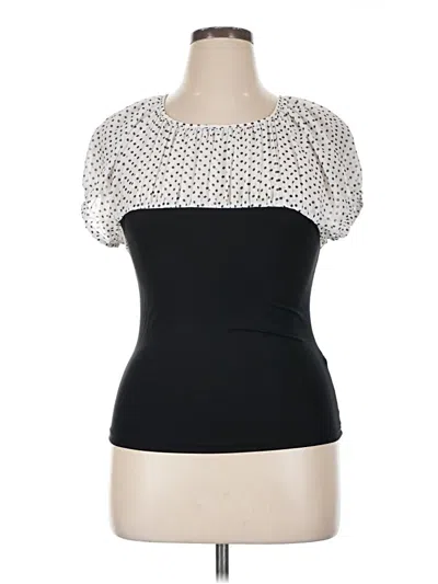 Pre-owned Motel Short Sleeve Top Black Sweetheart Neckline Tops