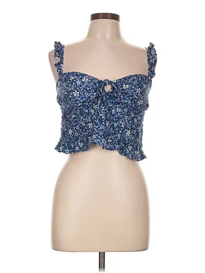 Pre-owned Motel Sleeveless Blouse In Blue