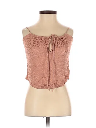 Pre-owned Motel Sleeveless Blouse In Brown