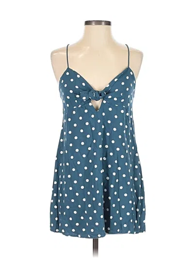 Pre-owned Motel Sleeveless Top Blue Halter Neckline Tops