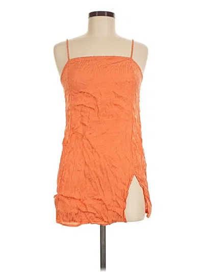 Pre-owned Motel Sleeveless Top Orange Strapless Neckline Tops