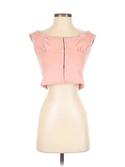Pre-owned Motel Sleeveless Top Pink Sweetheart Neckline Tops