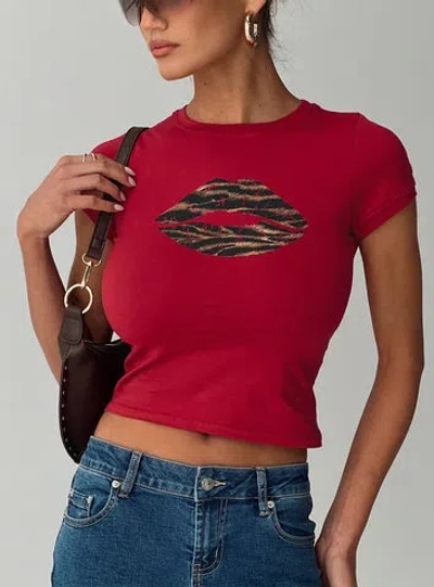 Motel Sutin Tee In Red