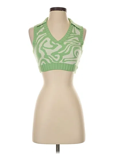 Pre-owned Motel Sweater Vest In Green