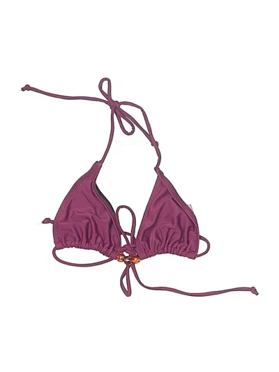 Pre-owned Motel Swimsuit Top Burgundy Swimwear