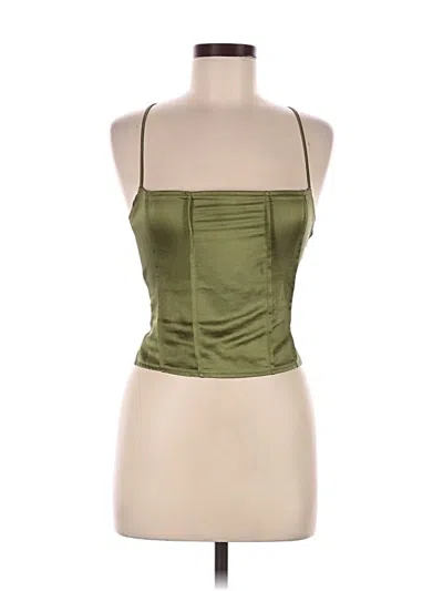 Pre-owned Motel Tank Top Green Strapless Neckline Tops