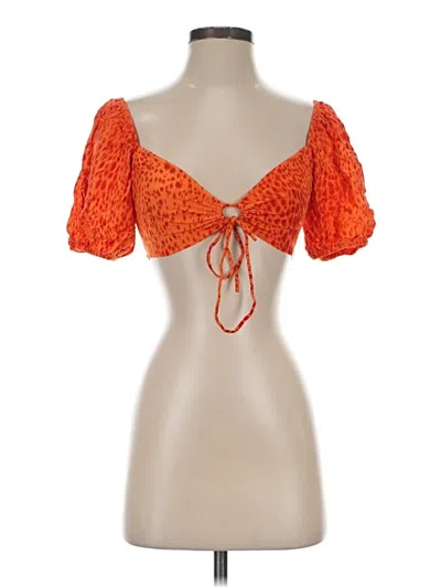 Pre-owned Motel Tank Top Orange Sweetheart Neckline Tops