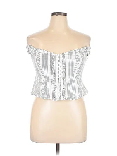 Pre-owned Motel Tube Top White Strapless Neckline Tops