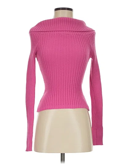 Pre-owned Motel Turtleneck Sweater In Pink