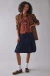 Motel Ulsan Polka Dot Puff Sleeve Button-down Blouse In Red, Women's At Urban Outfitters In Red