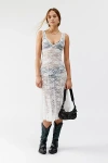 MOTEL VALEA SHEER LACE MIDI DRESS IN IVORY, WOMEN'S AT URBAN OUTFITTERS