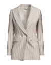 Motel Woman Blazer Beige Size S Polyester, Cotton In Beige