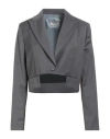 Motel Woman Blazer Grey Size M Polyester, Viscose, Elastane In Black