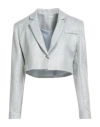 Motel Woman Blazer Light Grey Size M Polyester, Viscose, Lurex, Elastane In Blue