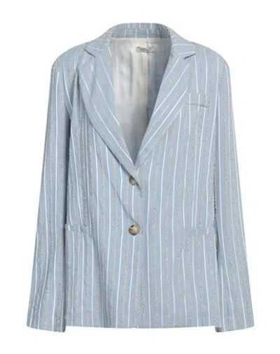 Motel Woman Blazer Sky Blue Size S Viscose, Polyester