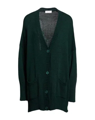 Motel Woman Cardigan Dark Green Size Onesize Acrylic, Wool, Viscose, Alpaca Wool In Multi
