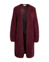 Motel Woman Cardigan Plum Size Onesize Acrylic, Wool, Polyamide In Burgundy