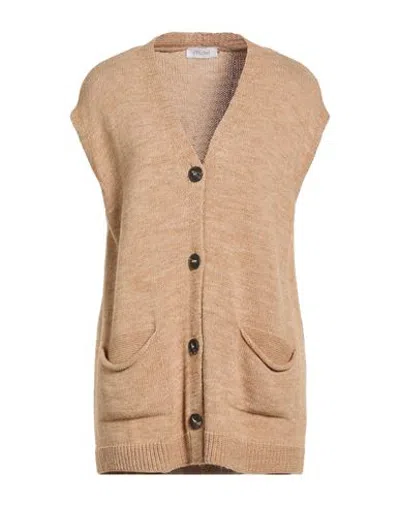 Motel Woman Cardigan Sand Size Onesize Acrylic, Wool, Viscose, Alpaca Wool In Multi