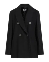 Motel Woman Coat Black Size M Polyester, Viscose, Elastane In Black