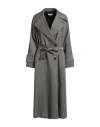 Motel Woman Coat Black Size S Polyester, Viscose, Elastane In Gray