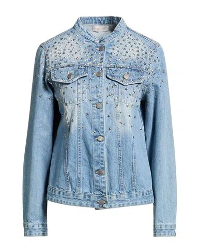 Motel Woman Denim Outerwear Blue Size S Cotton