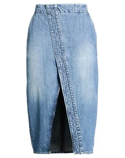 Motel Woman Denim Skirt Blue Size S Cotton