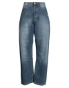 Motel Woman Jeans Blue Size M Cotton In Blue
