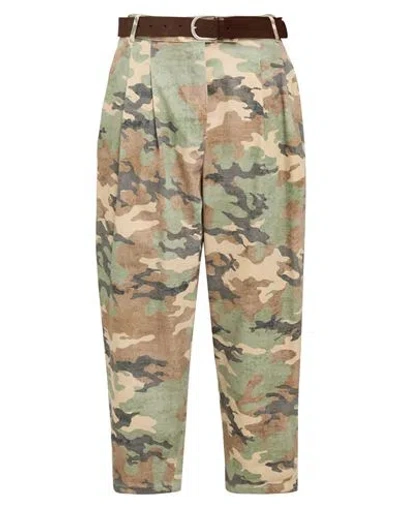Motel Woman Jeans Military Green Size M Cotton, Elastic Fibres
