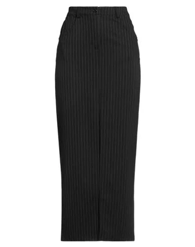 Motel Woman Maxi Skirt Black Size M Polyester, Viscose, Elastane