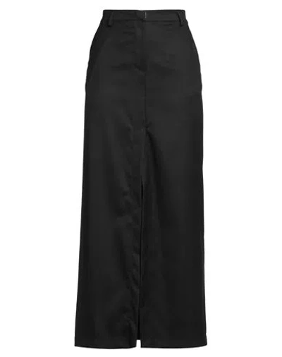 Motel Woman Maxi Skirt Black Size M Polyester, Viscose, Elastane