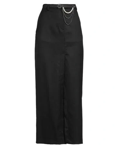 Motel Woman Maxi Skirt Black Size S Polyester, Viscose, Elastane