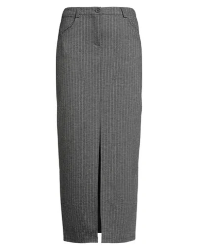 Motel Woman Maxi Skirt Grey Size M Polyester, Viscose, Elastane In Gray