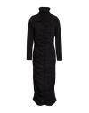 Motel Woman Midi Dress Black Size S Polyester, Elastane In Black