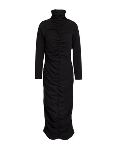 Motel Woman Midi Dress Black Size S Polyester, Elastane