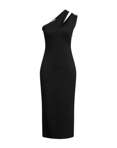 Motel Woman Midi Dress Black Size S Viscose, Polyamide, Elastane