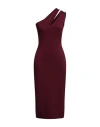 Motel Woman Midi Dress Burgundy Size S Viscose, Polyamide, Elastane In Brown