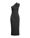 Motel Woman Midi Dress Grey Size S Viscose, Polyamide, Elastane In Gray
