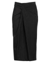 Motel Woman Midi Skirt Black Size S Polyester, Viscose, Elastane, Cotton In Black