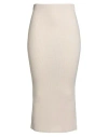 Motel Woman Midi Skirt Cream Size Onesize Acrylic, Viscose, Wool, Alpaca Wool In Neutral