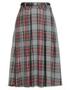 Motel Woman Midi Skirt Grey Size M Polyester, Viscose, Elastane In Gray