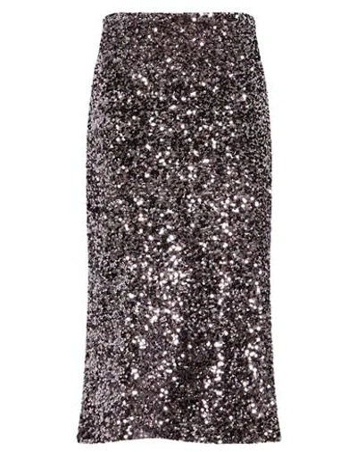Motel Woman Midi Skirt Grey Size S Polyester, Elastane In Animal Print