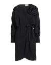 Motel Woman Mini Dress Black Size M Viscose, Polyester In Black