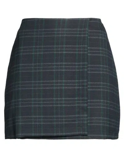 Motel Woman Mini Skirt Midnight Blue Size S Recycled Polyester, Viscose, Elastane